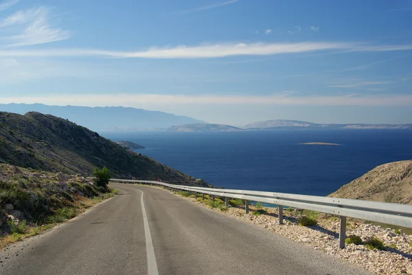 Παραλιακός δρόμος Stara Baska — Φωτογραφία Αρχείου