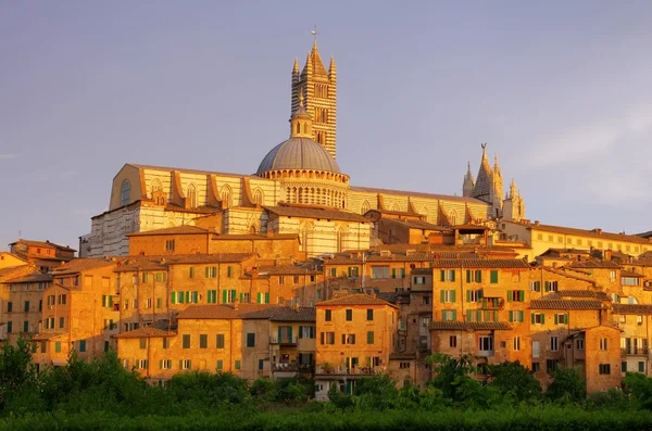 Siena ou Siena - uma cidade na região italiana da Toscana — Fotografia de Stock