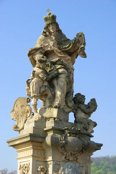 Charles Bridge statue — Stock Photo, Image