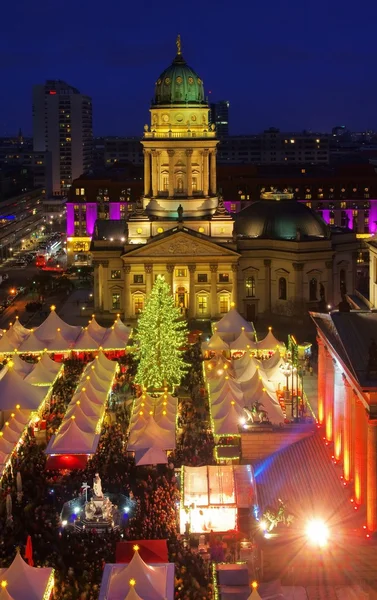 Berlin Bożonarodzeniowy rynek Gendarmenmarkt — Zdjęcie stockowe