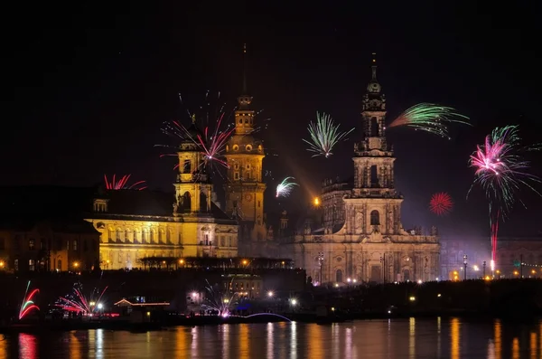 Dresdener Feuerwerk — Stockfoto