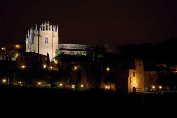 Toledo monastery night — Stock Photo, Image