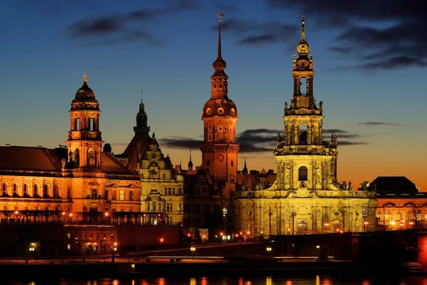 Oude stadsavond van Dresden — Stockfoto