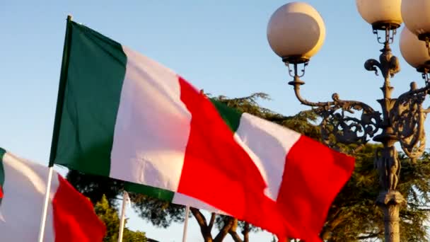 Italiaanse vlag — Stockvideo