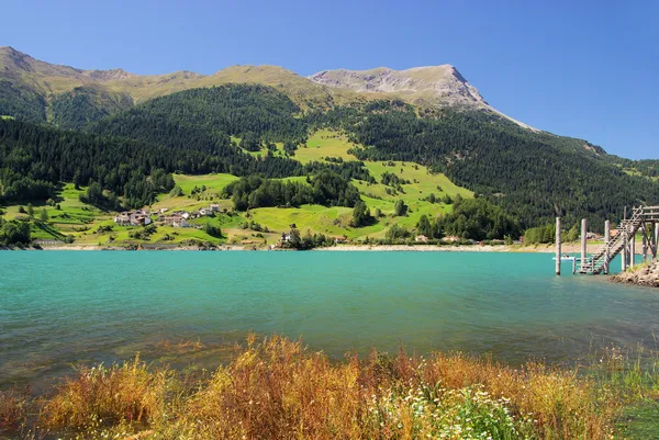 Jezeře reschensee — Stock fotografie