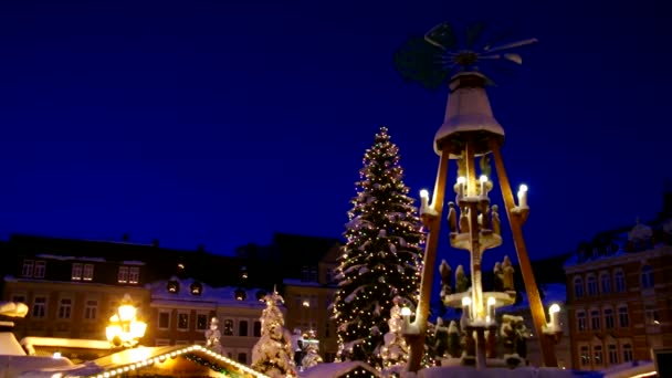 Annaberg-Buchholz christmas market — Stock Video