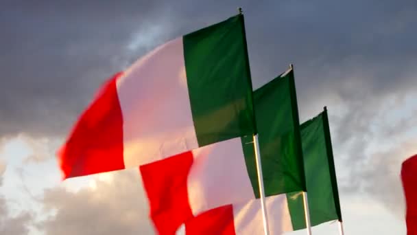 Italienische Flagge — Stockvideo