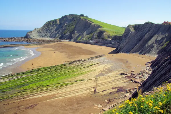 Costa Vasca perto de Zumaia — Fotografia de Stock