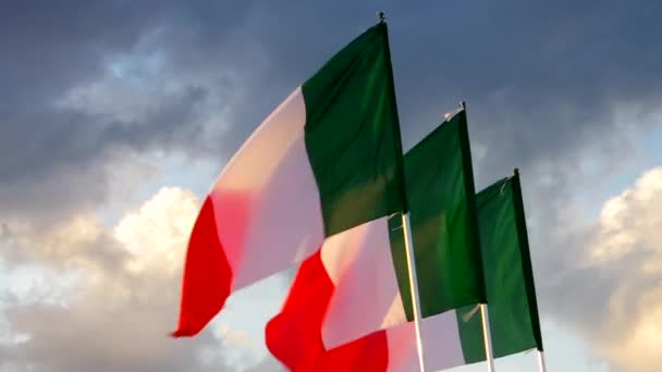 Italienische Flagge — Stockvideo