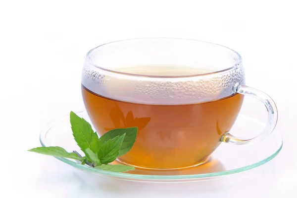 Cup of peppermint tea — Stock Photo, Image