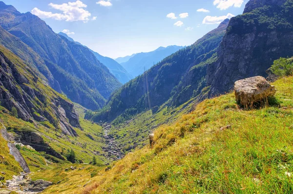 Pohled Bavonském Údolí Ticino Švýcarsku Evropa — Stock fotografie