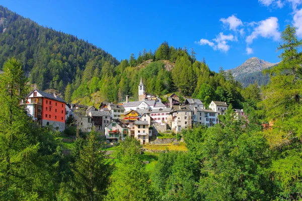 Fusio Maggia Valley Ticino Switzerland Europe — Stock Photo, Image