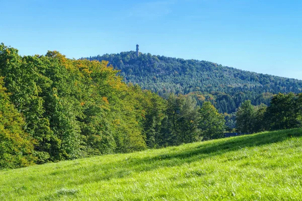 Góry Żytawskie Góra Hochwald Jesienią — Zdjęcie stockowe