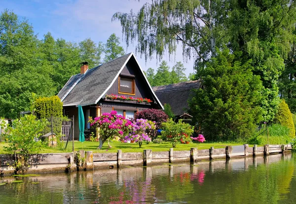 Boshuis Aan Het Water Brandenburg — Stockfoto