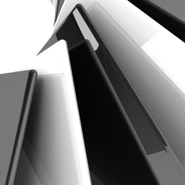 3D siyah ve beyaz arka plan