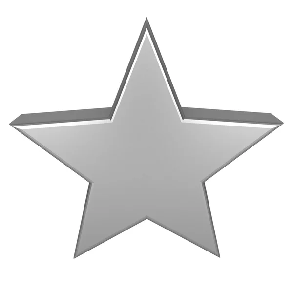 3D Silver Star — Zdjęcie stockowe