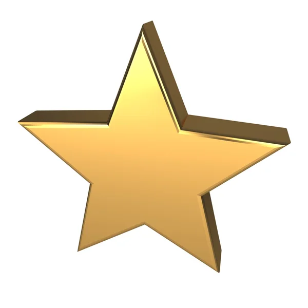 3d golden star — Stock Photo, Image