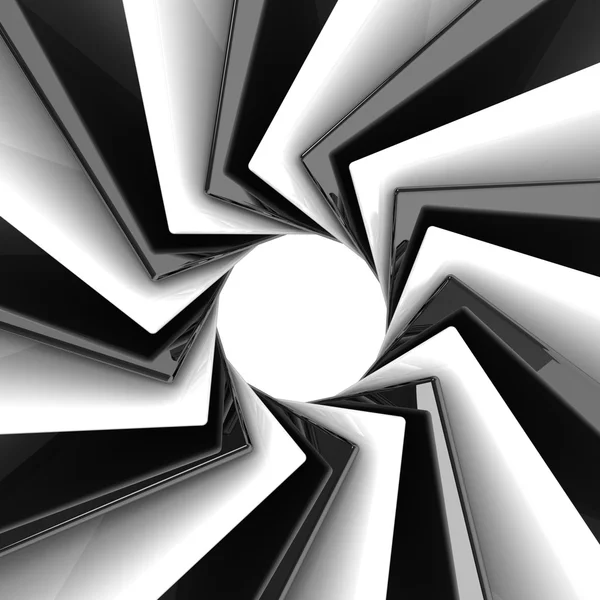 3D-abstracte zwarte en witte achtergrond — Stockfoto