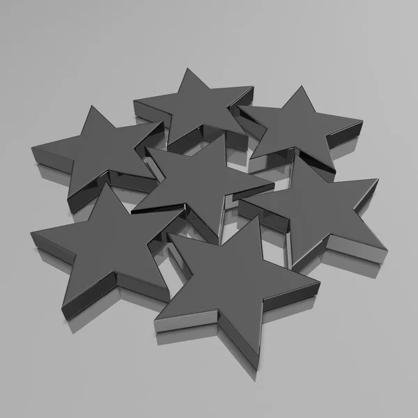 3d estrelas negras fundo — Fotografia de Stock