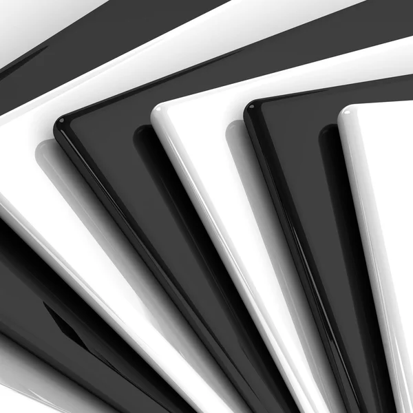 3D absztrakt fekete-fehér háttér — Stock Fotó