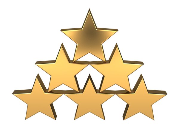 3d golden stars