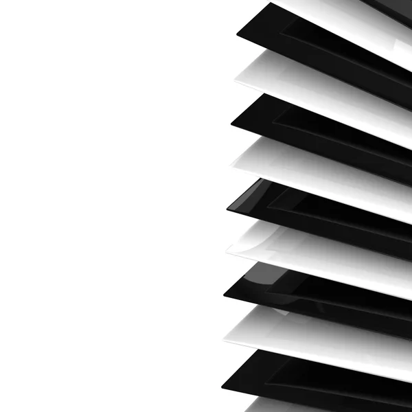 3 d の抽象的な黒と白の背景 — ストック写真