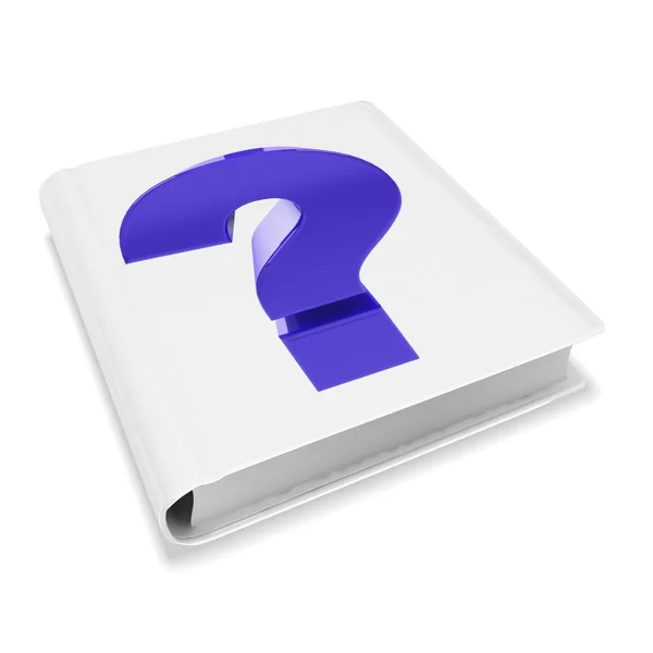 3d book with question mark — Stock Photo, Image