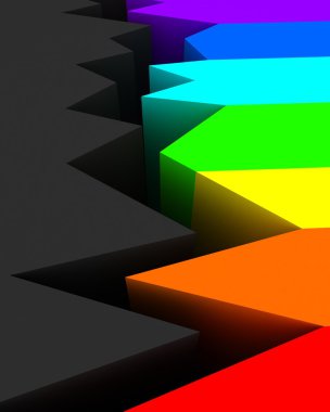 3D uçurum. kavram