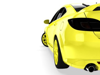 spor araba üzerinde beyaz izole