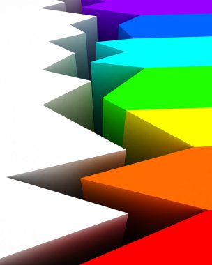 3D uçurum. kavram