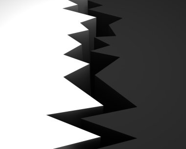 3D uçurum. kavram