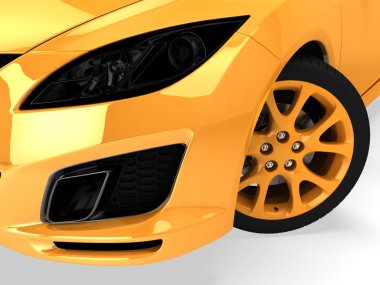 spor araba üzerinde beyaz izole