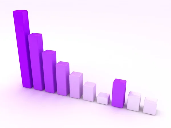 Gráfico de negócios 3d — Fotografia de Stock