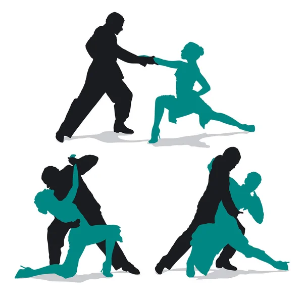 Couple dancing argentine tango — Stock Vector