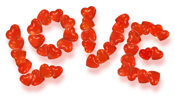 Valentim balões em forma de coração — Fotografia de Stock