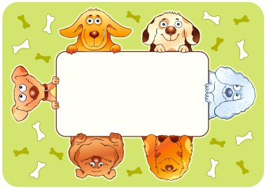 komik köpekler çerçeve