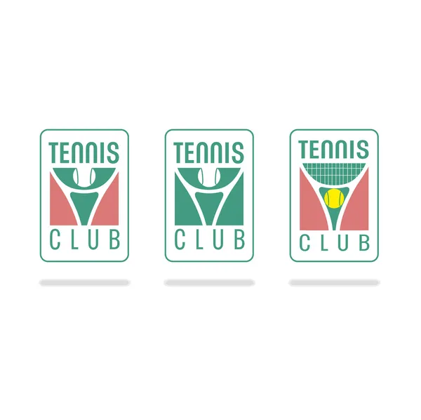 Logotipo do clube de tênis — Vetor de Stock