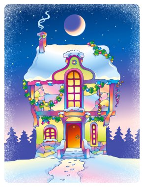 ay ışığı altında masal evi