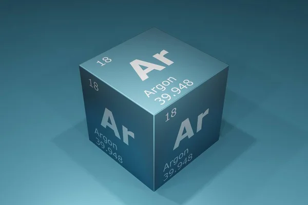 Argon Rendering Symbols Elements Periodic Table Atomic Number Atomic Weight — ストック写真