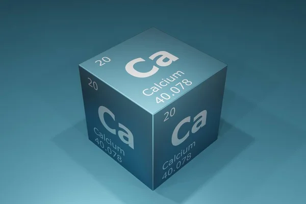 Calcium Rendering Symbols Elements Periodic Table Atomic Number Atomic Weight — Foto Stock