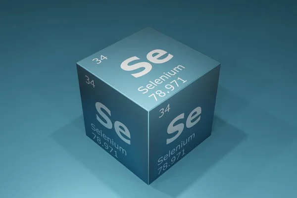 Selenium Rendering Symbols Elements Periodic Table Atomic Number Atomic Weight — Foto Stock