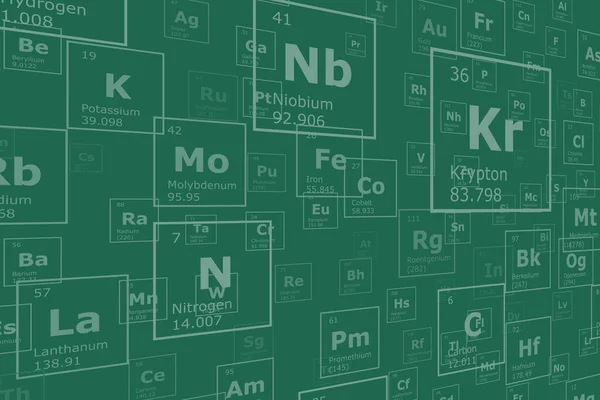 Background Perspective Chemical Elements Periodic Table Atomic Number Atomic Weight — Vetor de Stock