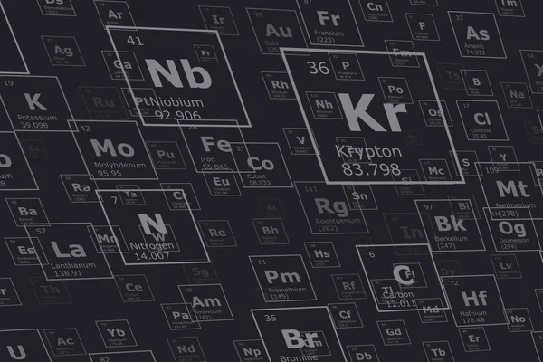 Background Perspective Chemical Elements Periodic Table Atomic Number Atomic Weight — Image vectorielle