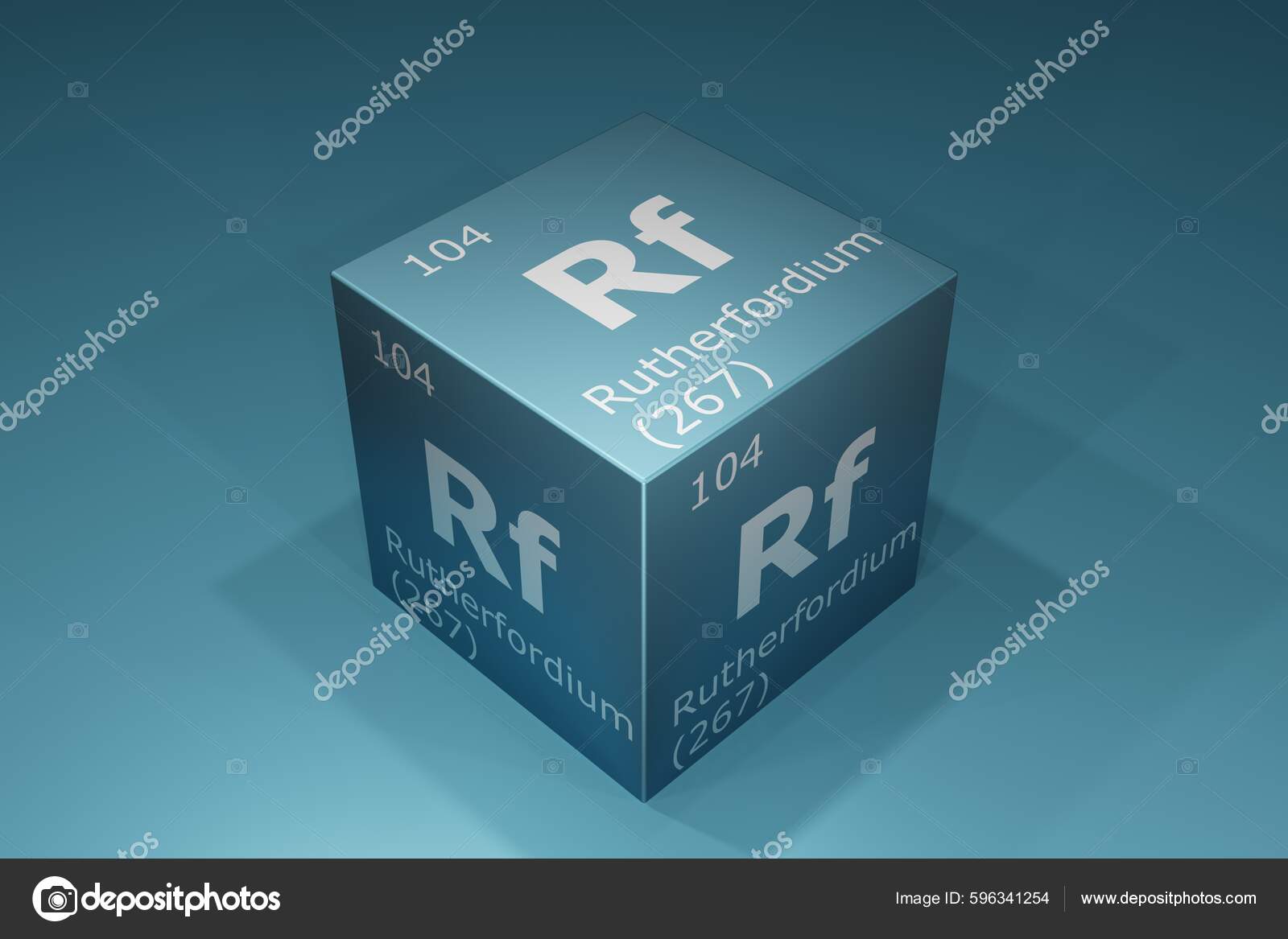 Rutherfordium Rendering Symbols Elements Periodic Table Atomic Number ...