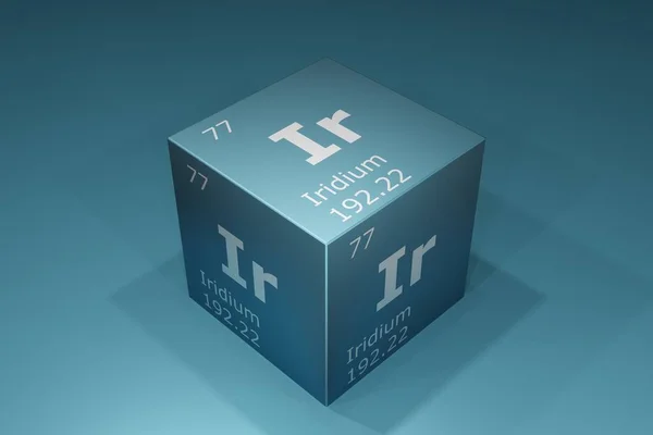 Iridium Rendering Symbols Elements Periodic Table Atomic Number Atomic Weight — 스톡 사진