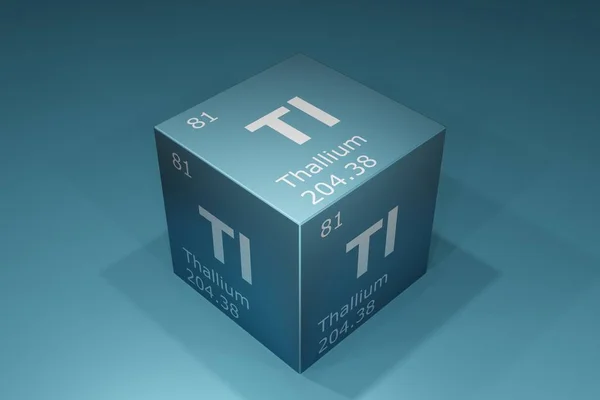 Thallium Rendering Symbols Elements Periodic Table Atomic Number Atomic Weight — Photo