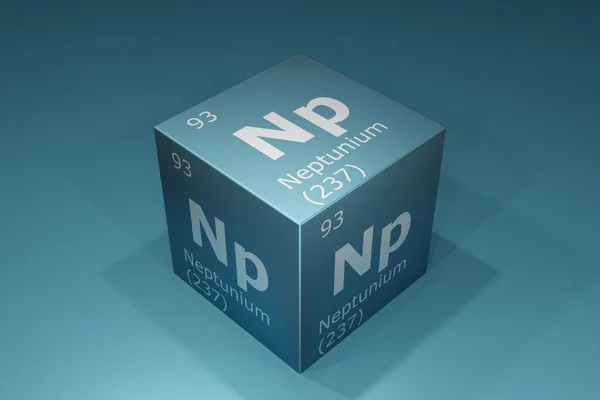 Neptunium Rendering Symbols Elements Periodic Table Atomic Number Atomic Weight — Stockfoto