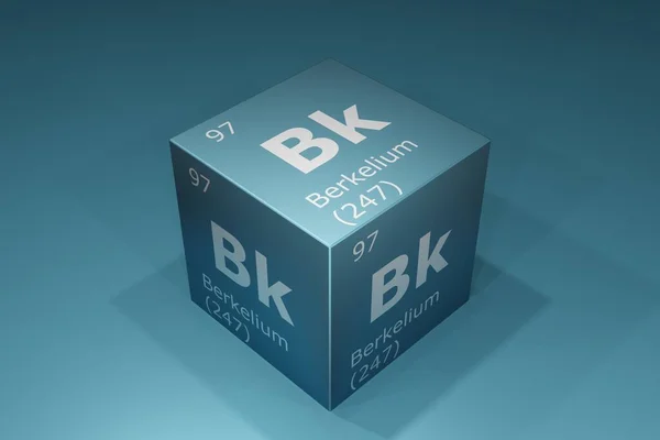 Berkelium Rendering Symbols Elements Periodic Table Atomic Number Atomic Weight — Foto de Stock