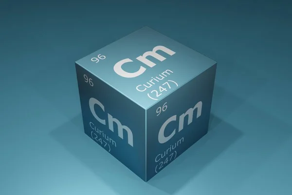 Curium Rendering Symbols Elements Periodic Table Atomic Number Atomic Weight — Stockfoto