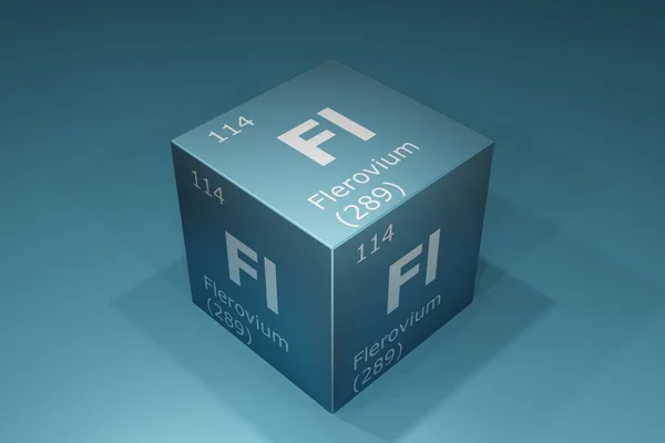Flerovium Rendering Symbols Elements Periodic Table Atomic Number Atomic Weight — Fotografia de Stock